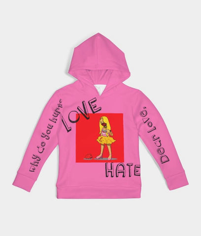 Vday Collection - Love Hate Cropped Hoodie