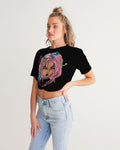 Summer Time Twist-Front Cropped Tee