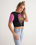 Spell  Twist-Front Cropped Tee